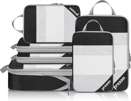 8 Set/6 Set/4 Set Compression Packing Cubes for Travel, Lightweight Vacation Travel Essentials, Travel Accessories for Suitcase Organizer Bags Set, Durable Luggage Organizer