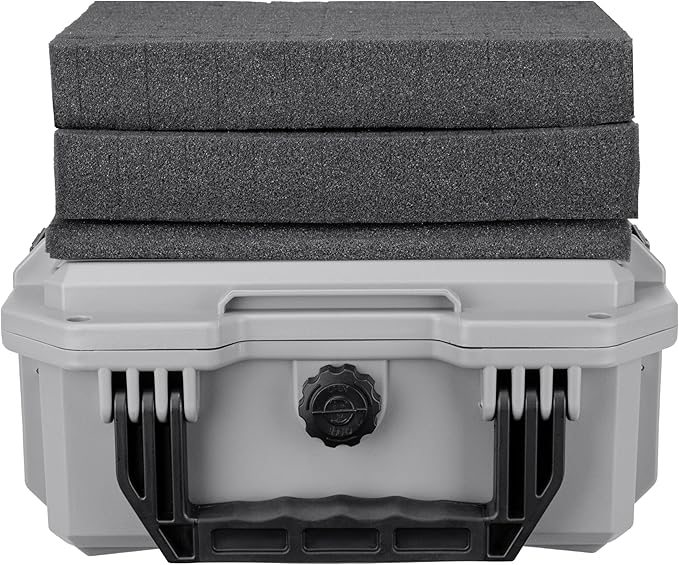 Eylar 11.8" Intact Series Compact Hard Camera Case, Lightweight and Durable Stacker Design with Foam (Gray)