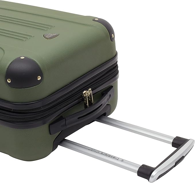 Travelers Club Chicago Expandable Luggage, Thyme Green, 20" Carry-On
