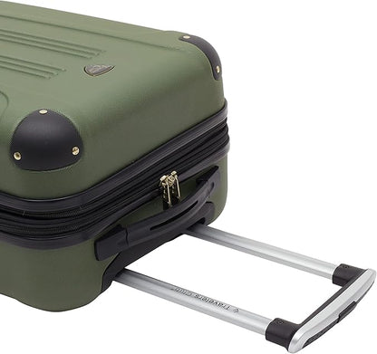 Travelers Club Chicago Expandable Luggage, Thyme Green, 20" Carry-On