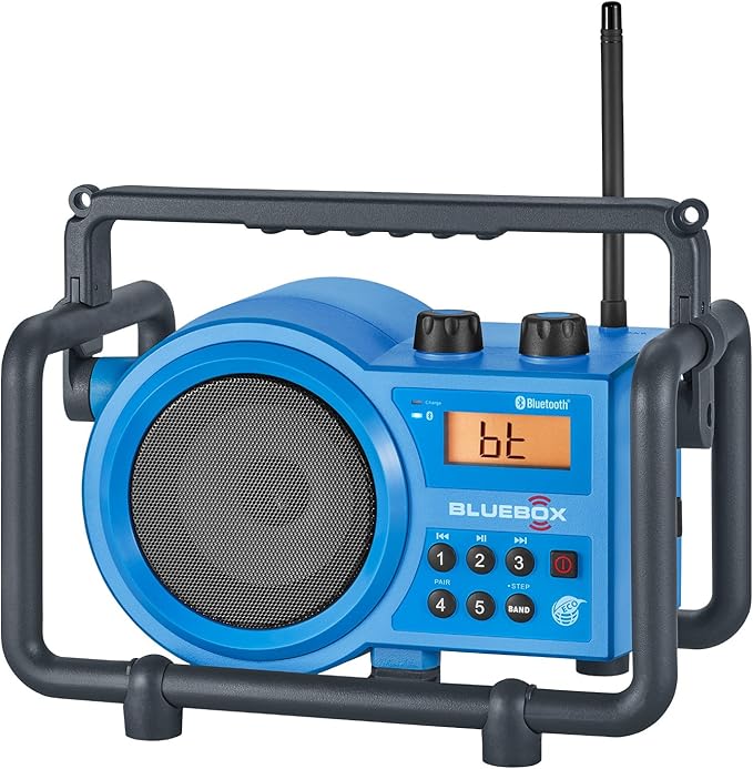 Sangean BB-100 BlueBox AM/FM Ultra-Rugged Digital Receiver with Bluetooth and Built-in Battery Charger