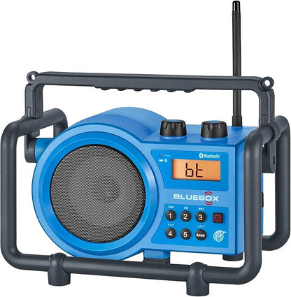 Sangean BB-100 BlueBox AM/FM Ultra-Rugged Digital Receiver with Bluetooth and Built-in Battery Charger