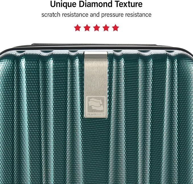 Hanke Hardshell Luggage Sets 2 Piece Extra Large Suitcases with Lock,28 Inch Luggage with Spinner Wheels, Travel Suitcase for Women Men 20 29Inch,Blackish Green