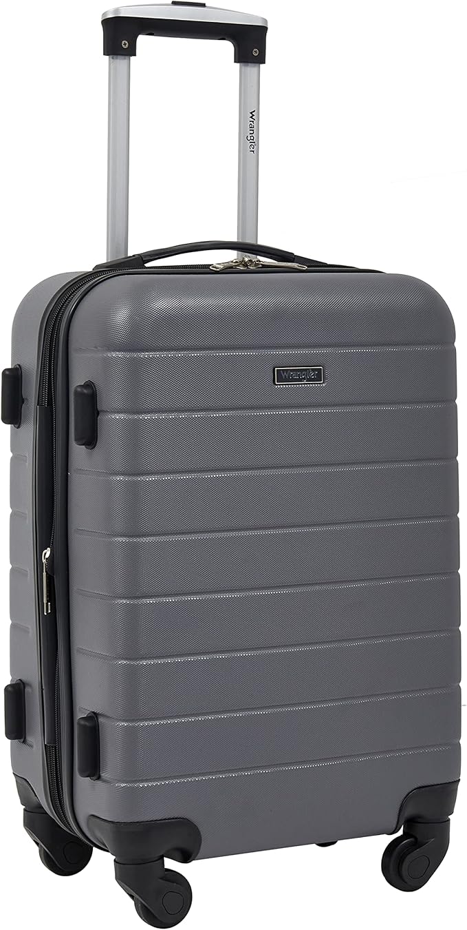 Wrangler 20" Smart Spinner Carry-On Luggage With USB Charging Port