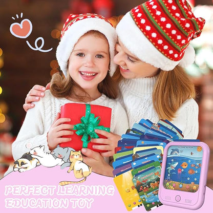 Kids Educational Learning Tablet Toy-Educational Tablet Toy to Interactive Learn Alphabets,Colors,Number,Foods,Jurassic Park,Animals,Learning Toys for Toddlers 2-6 Years Old,Gifts for Boys Girl