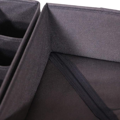 DIOMMELL 6 Pack Foldable Cloth Storage Box Closet Dresser Drawer Organizer Fabric Baskets Bins Containers Divider for Clothes Underwear Bras Socks Lingerie Clothing, Dark Grey 22-2000