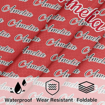 Custom 6 Set Compression Packing Cubes with Name Personalized Compressible Expandable Packing Organizers Luggage Carry On Suitcase Bags Travel Accessories Gifts, Deep Red