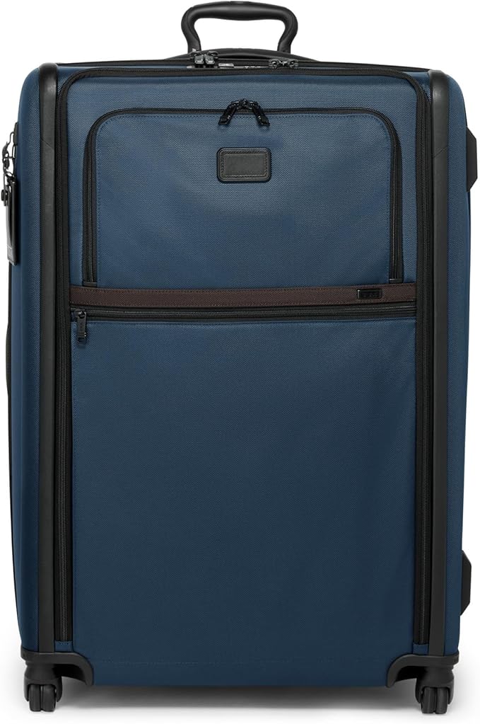 TUMI - Alpha Extended Trip Expandable 4-Wheeled Packing Case - Rolling Suitcase with Removable Garment Sleeve - Secure Luggage - Navy
