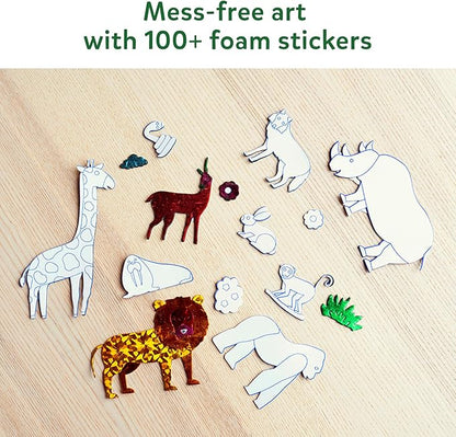 Skillmatics Foil Fun - Animals, No Mess Art for Kids, Travel Toys, Craft Kits, DIY Creative Activity, Christmas Gifts for Boys & Girls Ages 4, 5, 6, 7, 8, 9