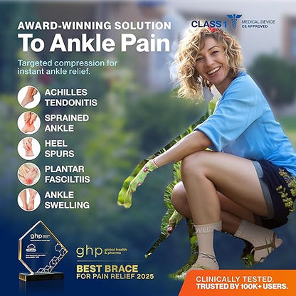 Modvel Foot & Ankle Brace Socks for Sprained Ankle Compression Sleeve - Foot Support for Women & Men - Tendonitis & Arthritis Ankle Brace Sports Running, Torn Ligaments & Women Stabilizing Ankle Wrap