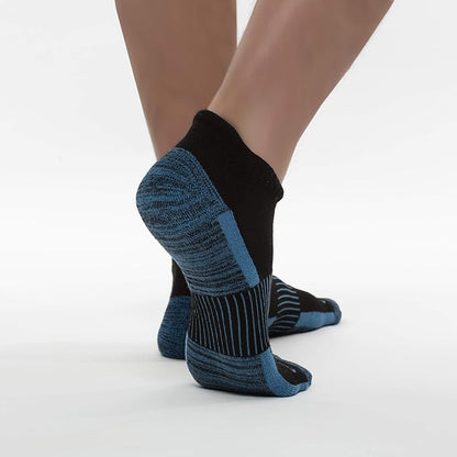 Copper Fit Unisex No Show Sport Socks, Black, Large-X-Large, 3 Pair