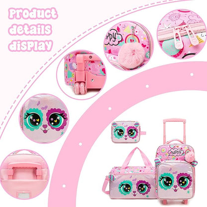 Kids Luggage with Wheels Suitcases Travel Softside Suitcases 16" Carry on Suitcase with Duffle Bag Luggage Sets Airline Approved