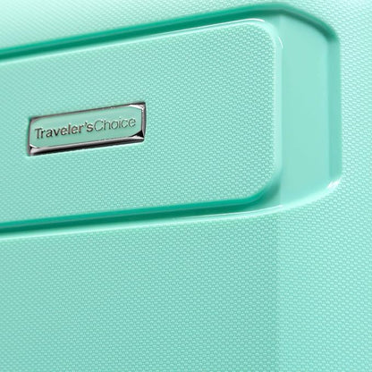 Traveler's Choice Pagosa Indestructible Hardshell Expandable Spinner Luggage, Mint, 26-Inch Medium