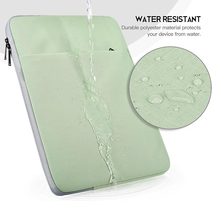 15 inch MacBook Air Sleeve, Padded Shockproof Travel Carrying Case for 2025-2023 MacBook Air 15 inch M4 M3 M2 Chip A3241 A3114 A2941 Water-Resistant Laptop Cover Slim Accessories Bag -Mint Green