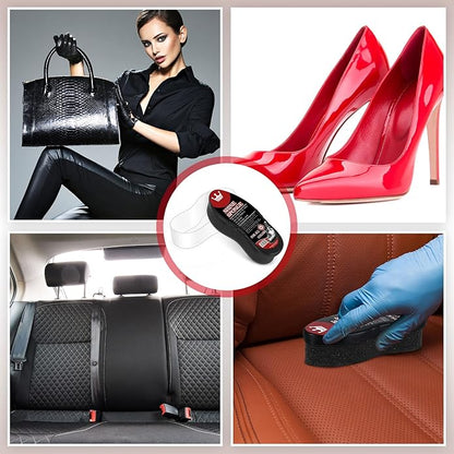 Loopeer 12 Pcs Shoe Shine Sponge Bulk, Instant Leather Shoes Shiner Care for Boots, Leather Accessories Quick Cleaning