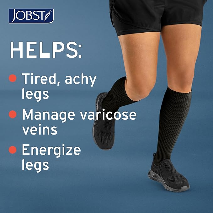 JOBST ACTIVA Athletic 20-30 mmHg Compression Socks Knee High, Closed Toe