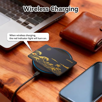 Original Air Tag Wallet Tracker Card 0.07in IP68 Waterproof Bluetooth Tracker Smart Finder, Passport, Work with Apple Find My, Wireless Charging, Card Locator[Apple MFi Certified] iOS Only