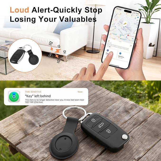 Air Tracker Tags-4 Pack, Bluetooth Tracker for Apple Find My, Item Locator Smart Tag Keys Finder Tracking Tags and Item Locator for Luggage Tracker, Bags, Kids, Pets, Wallet, Suitcase, Travel