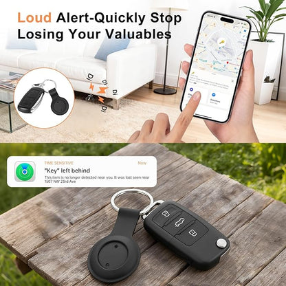 Air Tracker Tags-4 Pack, Bluetooth Tracker for Apple Find My, Item Locator Smart Tag Keys Finder Tracking Tags and Item Locator for Luggage Tracker, Bags, Kids, Pets, Wallet, Suitcase, Travel
