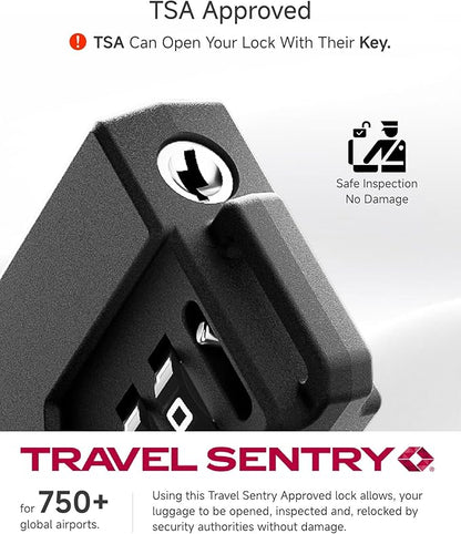 LUGGEX TSA Locks for Luggage, Suitcase Locks TSA Approved, Luggage Locks, Ease of Use & Durable(Yellow,4 Pack)