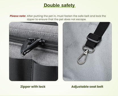 Pecute Cat Carrier Expandable, Airline Approved Cat Soft-Sided Carriers, Breathable Pet Carriers up to 5kg/12lbs, Collapsible Cat Bag Carrier Great for Travel, Outdoor, Hiking, Camping, Gray