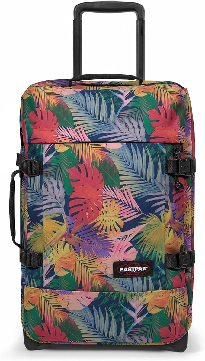 EASTPAK Tranverz S – 42L Large Wheeled Luggage with Dual Compartments, TSA Lock, Compression Straps & Smooth-Wheeling System, Brize Retro Navy