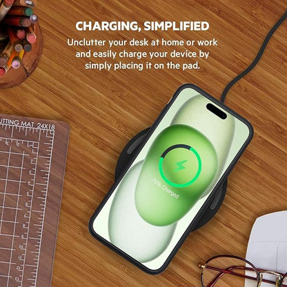 Battery Case for iPhone 15 Pro, Full Encircle 10000mAh High Capacity Rechargeable Portable Charger Case Extended Battery Pack for iPhone 15 Pro(6.1 inch) Wireless Charging Case with Carplay-Black
