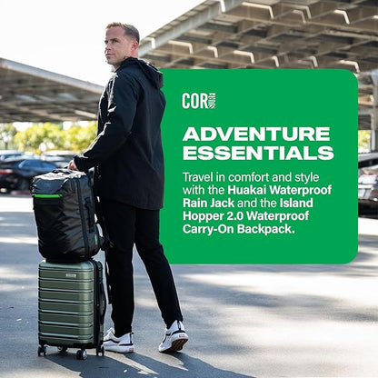 Carry On Travel Backpack Bundle | Island Hopper Travel Backpack with Toiletry Bag and Compression Packing Cube Set