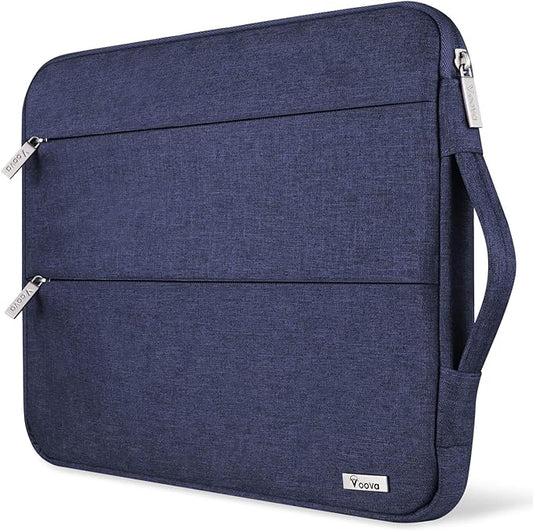 Voova 13 13.6 Inch Laptop Sleeve Case Compatible with MacBook Air 13 M1/M2/M3/M4 2020-2025, MacBook Pro 13/14, IPad Air/Pro 13, Waterproof Slim Computer Bag Cover with Handle, Blue