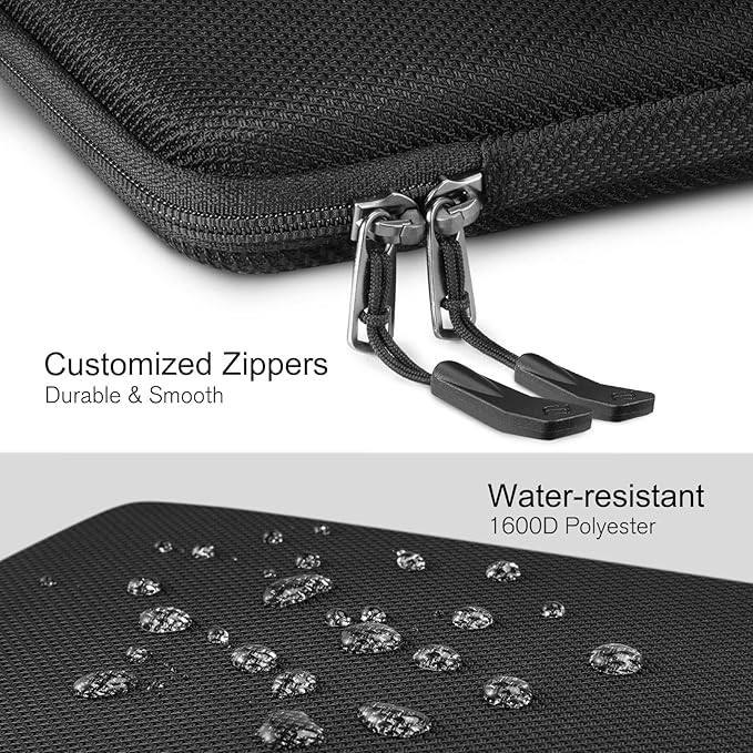 FINPAC Hard Tablet Sleeve Case for 11-inch iPad 11th 10th / Air M3 2025 M2 2024 / Pro M4 2024 / Pro 4th/3rd,10.9-inch iPad Air 5/4, Tablet Carrying Sleeve for 10.2 inch, Surface Go, Black