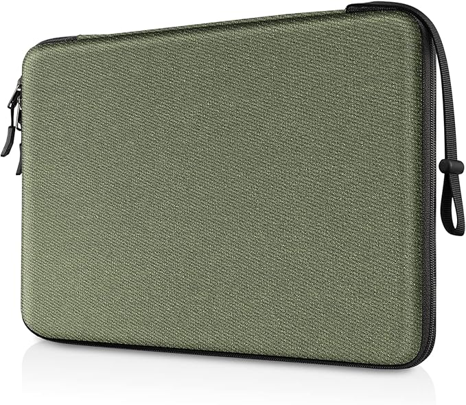 FINPAC Hard Laptop Sleeve Case for 13 inch MacBook Air M4 2025 A3240 M3 2024 A3113, 14 inch MacBook Pro M5/M4/M3/M2 A3434 A3401, 13" Air/Pro, Waterproof Case for Dell, Surface Laptop, HP, Acer, Olive