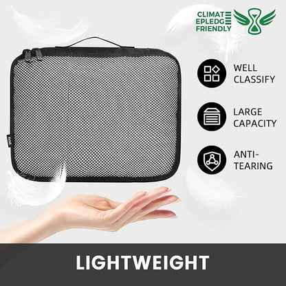BAGAIL 6 Set Packing Cubes Luggage Packing Organizers for Travel Accessories-Black