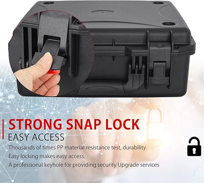 Hard Case with IP67 Waterproof Shockproof Tool Box for Microphone, Drones, Camera, Equipments, Portable Storage Case, 18.3 x 15.7 x 7.6 Inch
