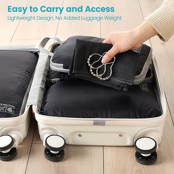 Cambond Compression Packing Cubes for Travel Women - Expandable Travel Bags Luggage Organizers Travel Essentials Compression Cubes for Travel Carry on Suitcases Organizer
