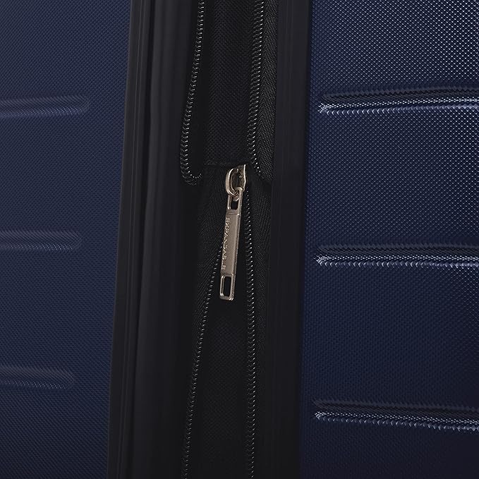 Wrangler Smart Luggage Set with Cup Holder and USB Port, Navy Blue, 2 Piece