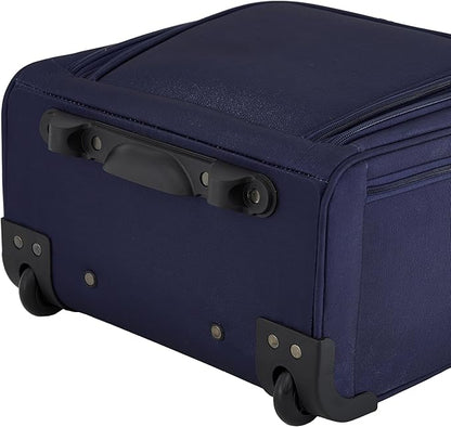French Connection 16" Underseat Carry-On Luggage with USB/USB-C Ports, Blue Depths