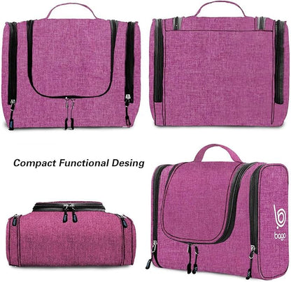 Bago Travel Toiletry Bag for Women and Men X-Large Waterproof Hanging Large Toiletry Bag for Bathroom and Travel Bag for Toiletries Organizer - Makeup Bag (SnowPink)