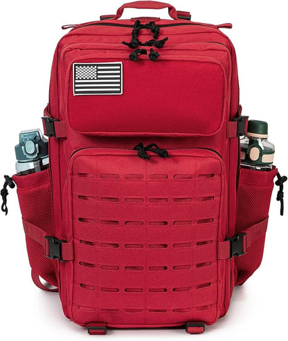 QT&QY 25L/45L Military Tactical Backpack For Men Molle Daypack 3 Day Bug Out Bag Hiking Rucksack With Bottle Holder