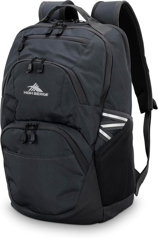 High Sierra Swoop SG Backpack, Travel or Work Laptop Bookbag with Drop Protection Pocket, and Tablet Sleeve, One Size, Mercury