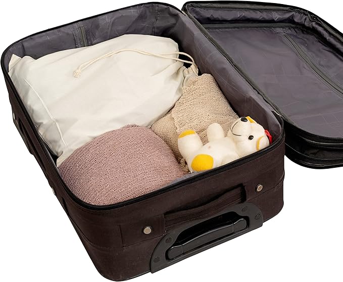 Organic Cotton Dust Proof Storage Bags for Handbags - Large Purse Storage Bags - Dust Bag Cover for Expensive Purses & Handbags - Extra-Large Cotton Drawstring Storage Bags (3 Bags - 26"x20")
