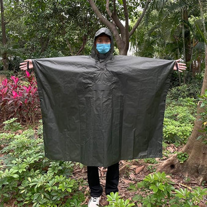 Hooded Rain Poncho,Multi Use Waterproof Raincoat,For Hiking, Camping and Emergency,Suitable for Unisex Adults