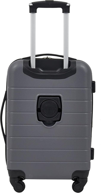 Wrangler Smart Luggage Set with Cup Holder and USB Port, Quiet Shade, 3 Piece
