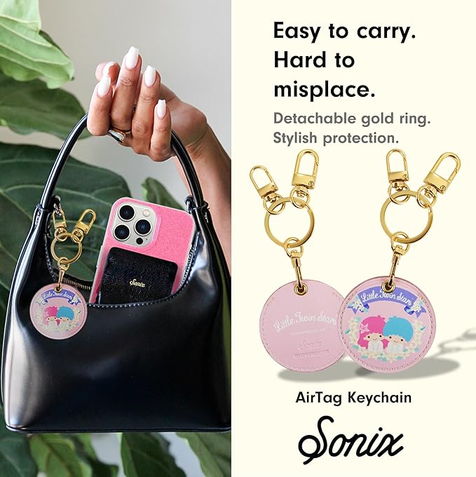 Sonix x Sanrio Keychain Case Compatible with Apple AirTag | Protective Cover Keychain | Hello Kitty & Friends - Floral Little Twin Stars