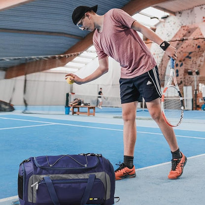 MIER Large Gym Bag for Men Sports Duffle Bag with Shoe Compartment 60L Lightweight Duffel Bags for Workout Fitness Travel