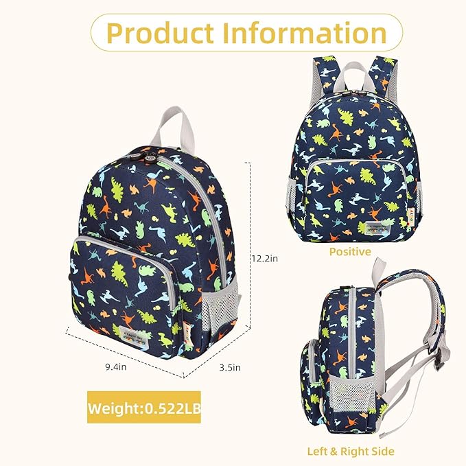 willikiva 3D Dinosaur Backpack Toddler Backpacks for Boys and Girls Kids Backpack Waterproof Preschool Safety Harness Leash (Dinosaur Paradise)