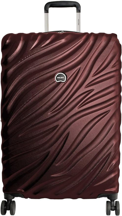DELSEY PARIS Alexis Durable Luggage Set, Expandable & Lightweight 4-Wheel Spinners, Easy Grip for Smooth Journeys, TSA-Lock Incorporated, Men and Women, Burgundy, 2-Piece Set (21"/25")