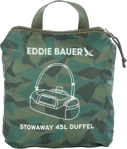 Eddie Bauer Stowaway Packable Duffel Bag | Travel | Foldable | Lightweight | Durable | Ripstop Polyester