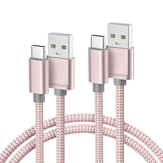 Basesailor USB Type C Charger Cable 3.3FT 2Pack,Charging Cord for Kindle Fire HD 7 2022 12th,10 9th 2019,8 10th 2020,Paperwhite 11th 2021 Generation,Samsung Galaxy A03s,A51,A52,A53,A12 A13,A32 A33,A42