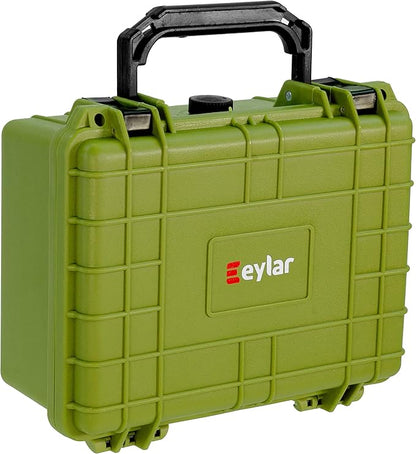 Eylar Protective Camera Hard Case Water & Shock Proof w/Foam, TSA Standards 9.12 inch 7.56 inch 4.37 inch (OD Green)