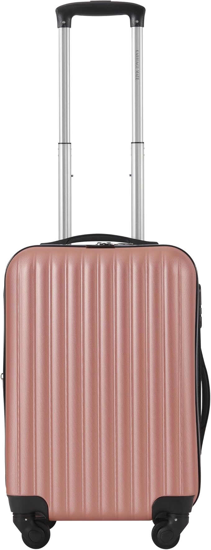 Karriage-Mate 20″ Hardside Carry-On Luggage – Lightweight & Durable Travel Suitcase with 360° Spinner Wheels, Telescopic Handle, Built in TSA Lock – Fits Cabin Size Overhead Bins (Red)
